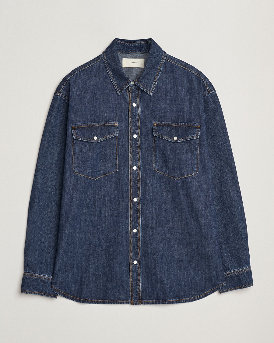 Jeanerica Arno Denim Shirt Dark Blue Vintage – Blue