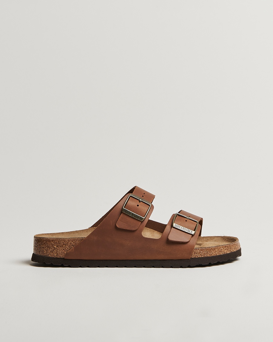 Men | Sandals & Slides | BIRKENSTOCK | Arizona Classic Footbed Cognac Oiled Leather