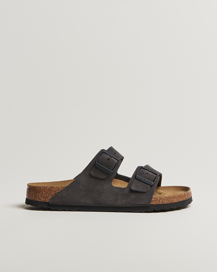 Men | Sandals & Slides | BIRKENSTOCK | Arizona Classic Footbed Velvet Grey Suede