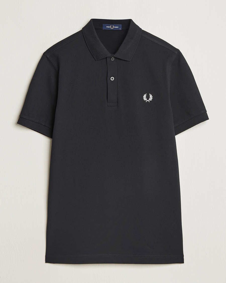 Fred Perry Plain Polo Shirt Black – Black