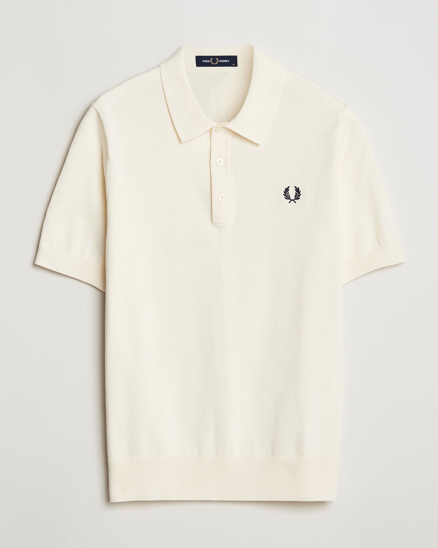 Men | Fred Perry | Fred Perry | Cotton Knitted Polo Ecru