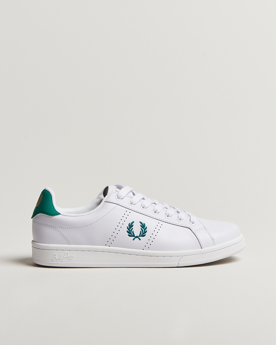 Men | Fred Perry | Fred Perry | B721 Leather Sneaker White/Court Green