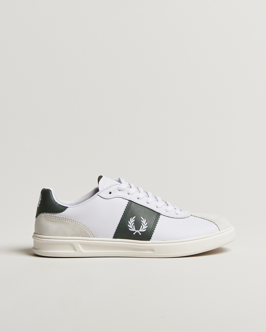 Men | Fred Perry | Fred Perry | B4 Leather/Suede Sneaker White/Green