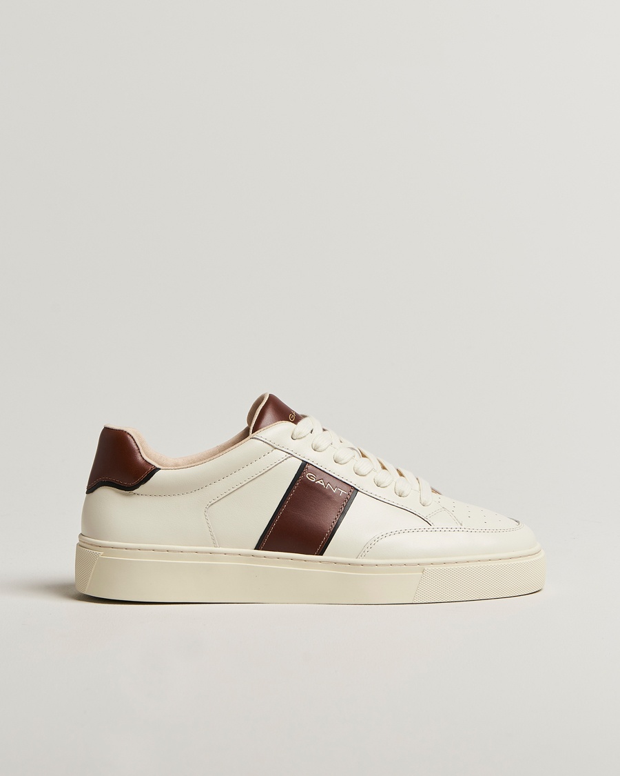 Men | | GANT | Mc Julien Taped Sneaker Off White/Cognac