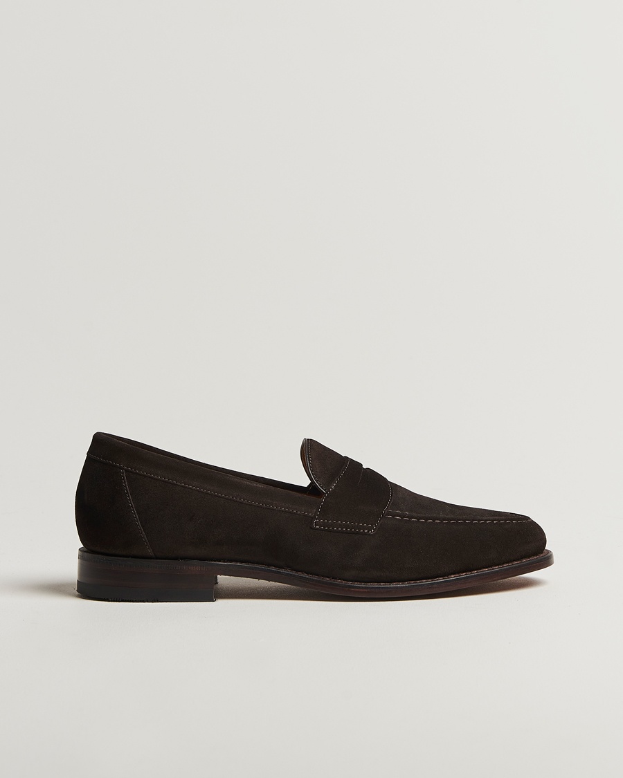 Men | Loake 1880 | Loake 1880 | Imperial Suede Loafers Dark Brown