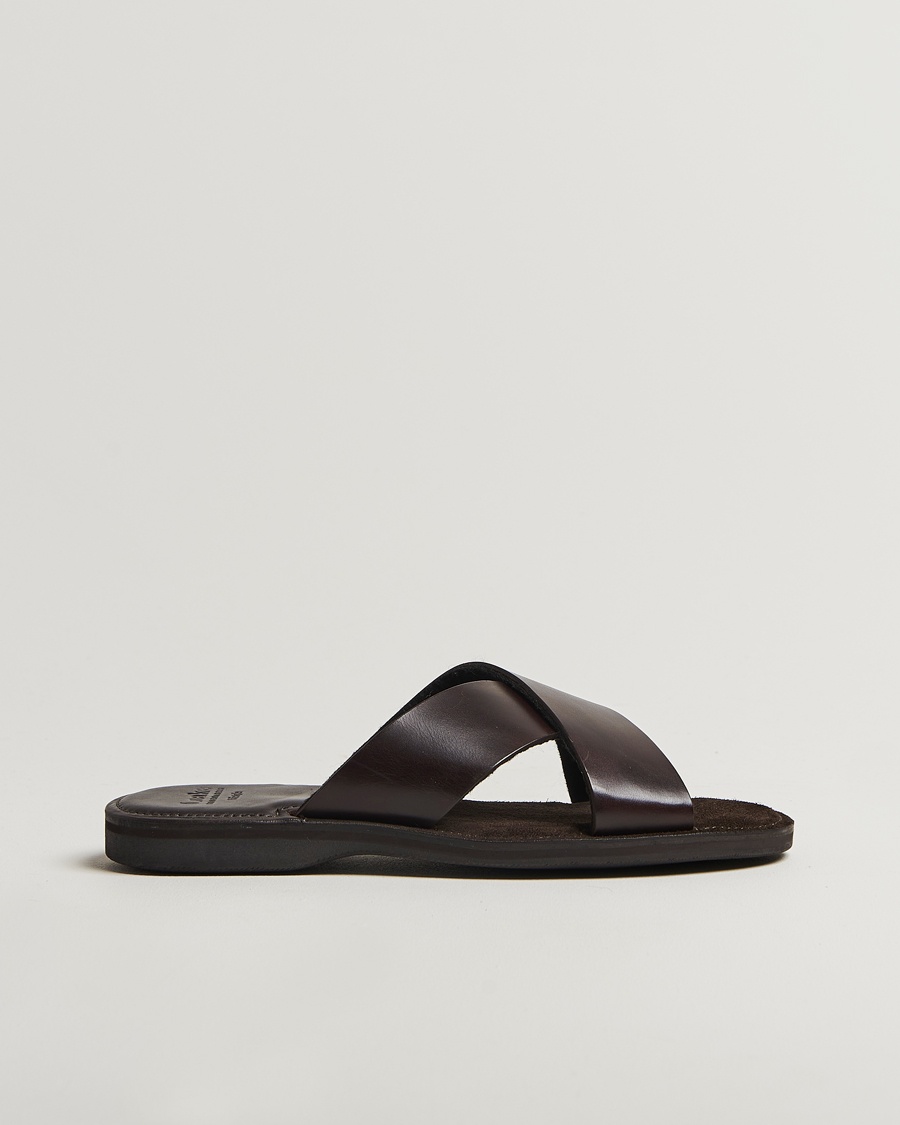 Loake 1880 Gozo Leather Sandal Dark Brown – Brown