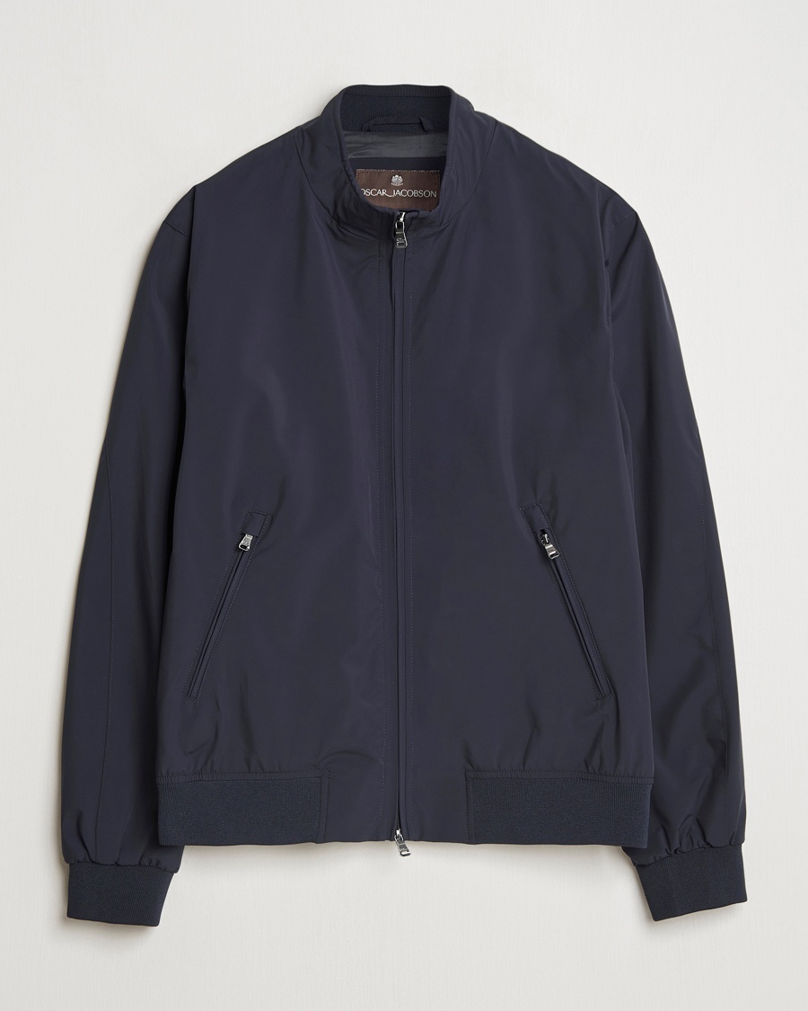 Oscar Jacobson Bomber Nylon Jacket Navy – Blue