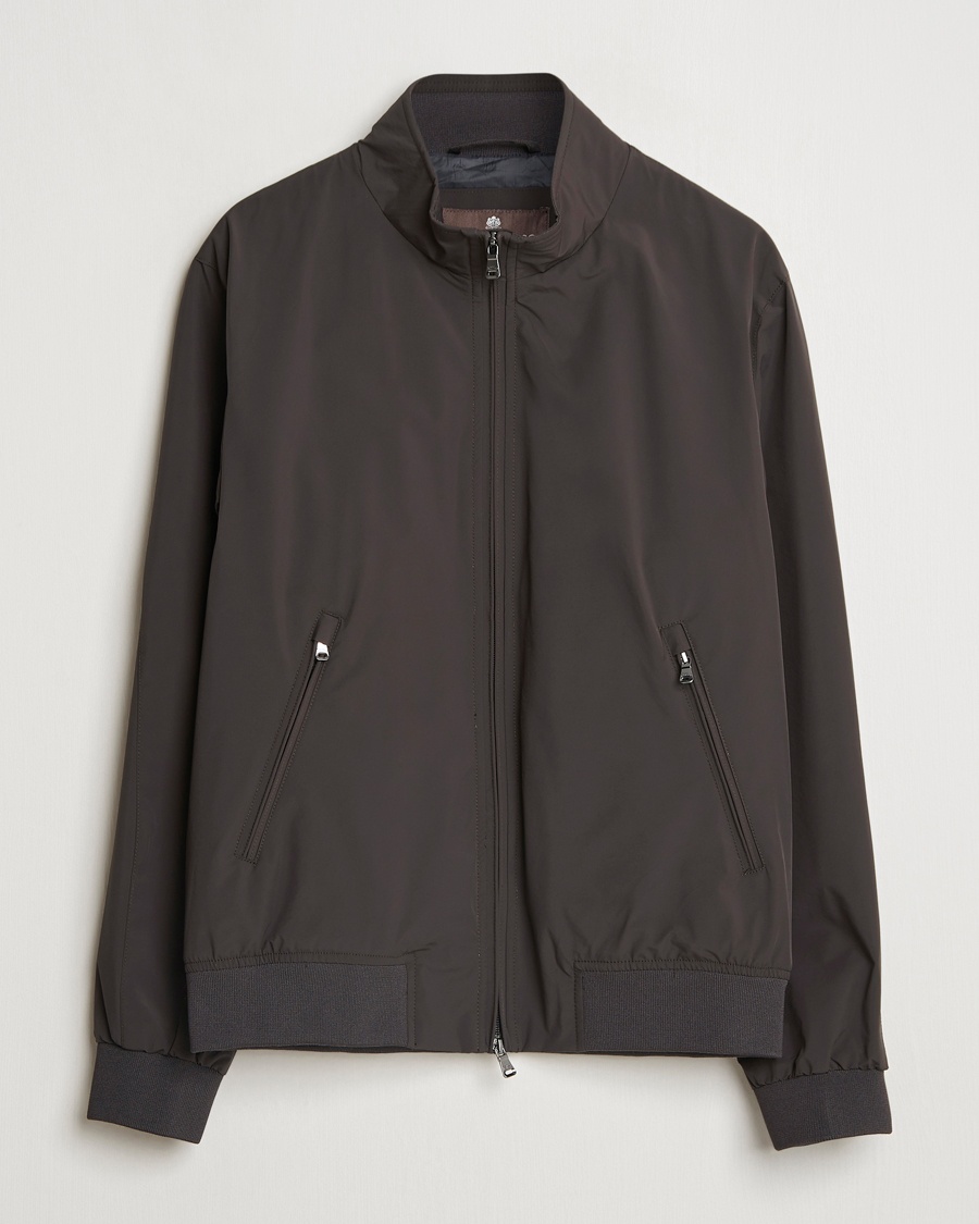 Oscar Jacobson Bomber Nylon Jacket Brown – Brown