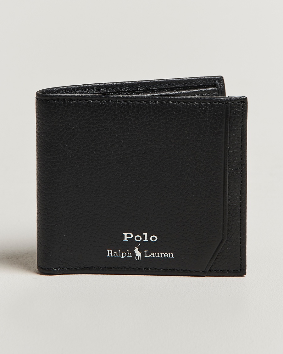 Polo Ralph Lauren Polo Ralph LaurenPebble Leather Billfold WalletBlack – Black