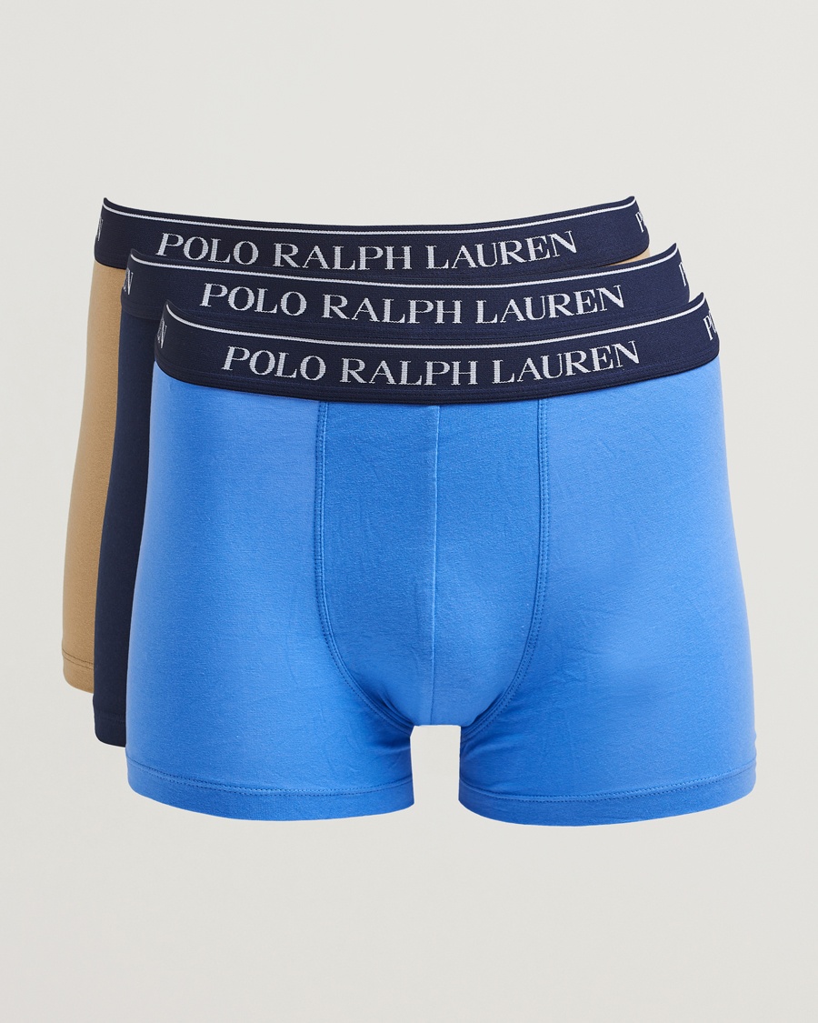 Men | Underwear & Socks | Polo Ralph Lauren | 3-Pack Trunk Navy/Blue/Khaki