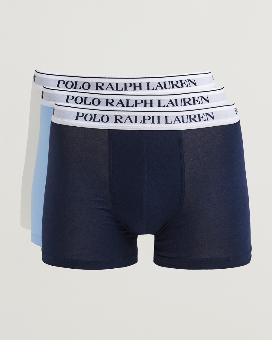 Men | Underwear & Socks | Polo Ralph Lauren | 3-Pack Trunk Navy/Blue/White