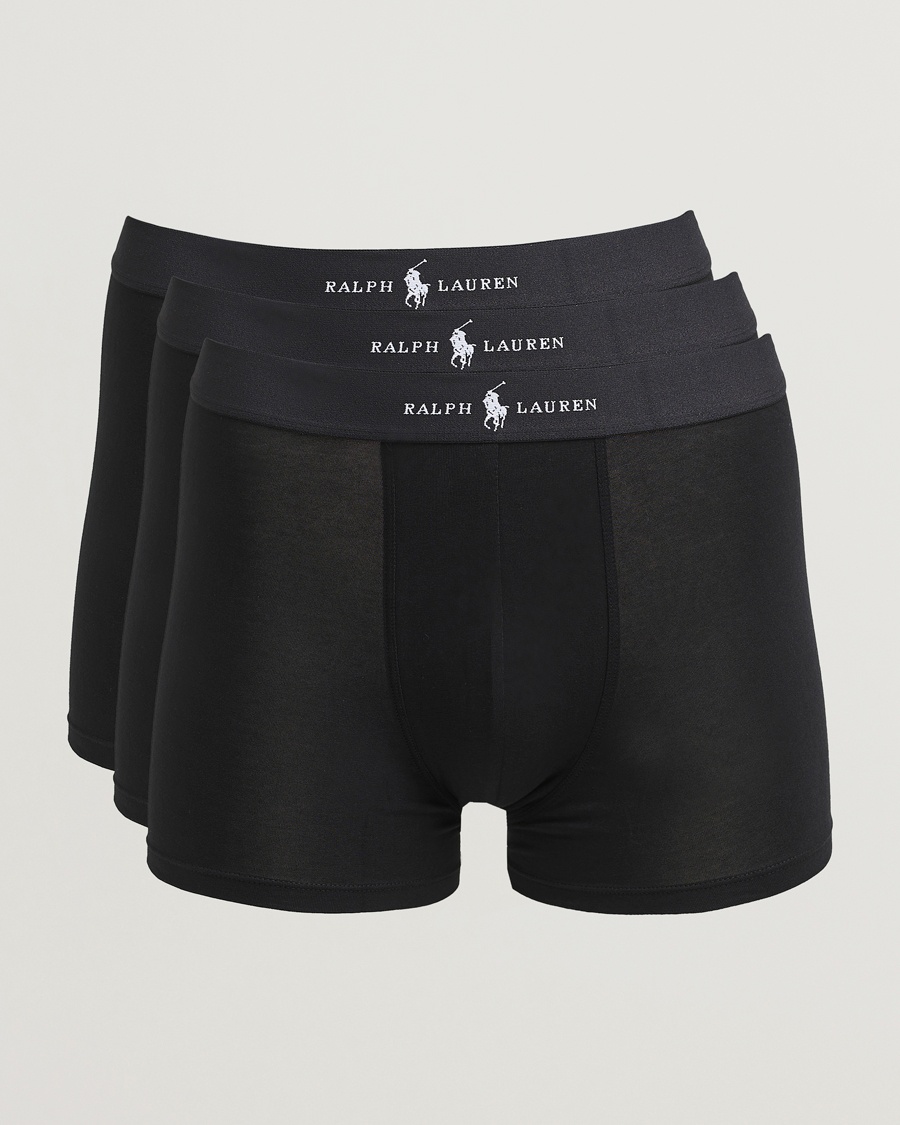 Men | Underwear & Socks | Polo Ralph Lauren | 3-Pack Trunk Black