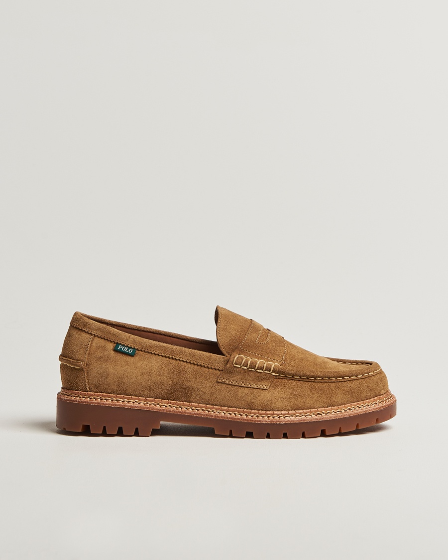Polo Ralph Lauren Jett Suede Penny Loafer Desert Tan - Size: EU41 / Mens clothing