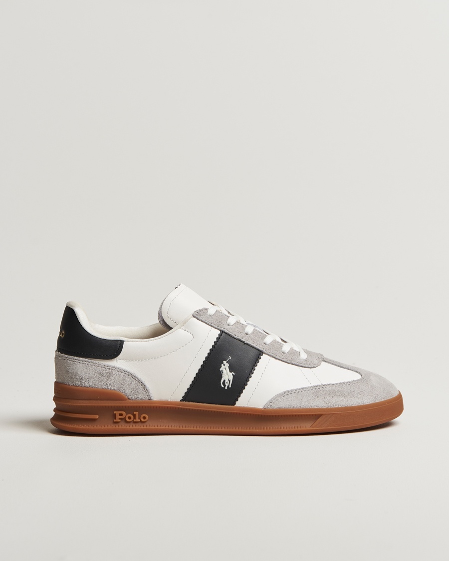 Polo Ralph Lauren Aera Leather/Suede Sneaker White/Grey – Grey