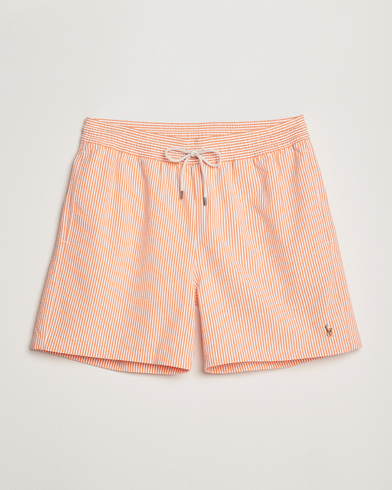 Men | Swimwear | Polo Ralph Lauren | Recycled Traveler Seersucker Swimshorts Classic Peach