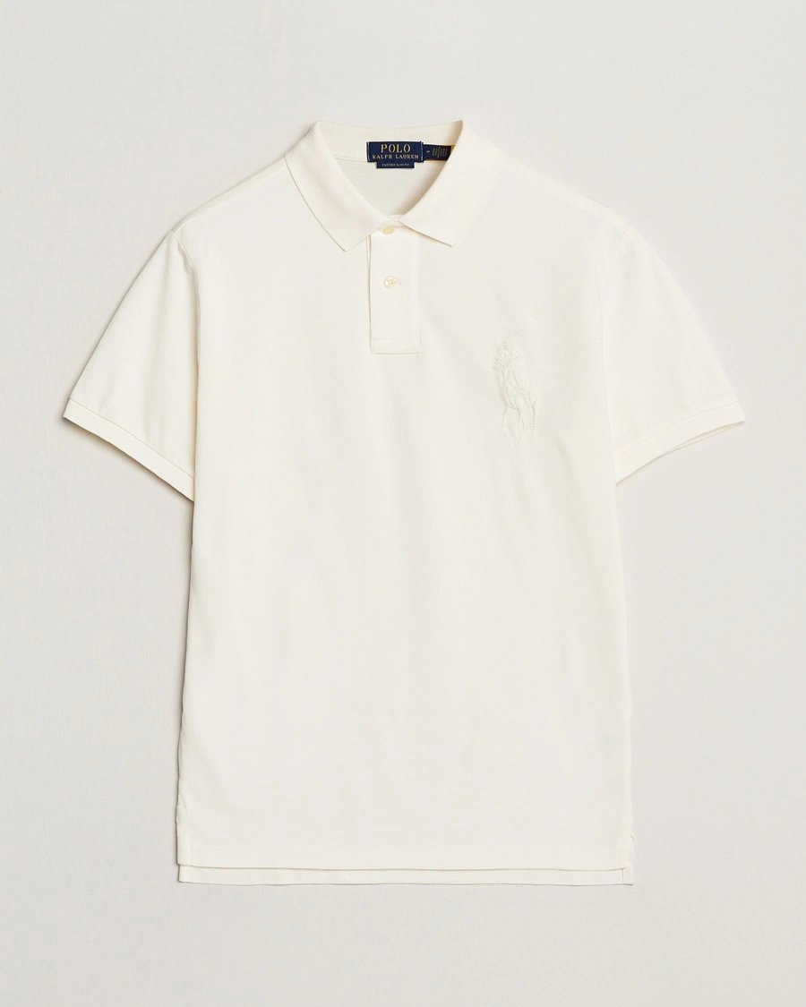 Men | Polo Shirts | Polo Ralph Lauren | Custom Slim Fit Mesh Polo Clubhouse Cream