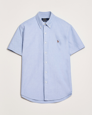 Men | Short Sleeve Shirts | Polo Ralph Lauren | Short Sleeve Oxford Shirt Blue