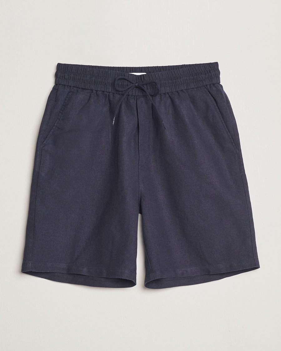 Men | Linen Shorts | LES DEUX | Otto Linen Shorts Navy