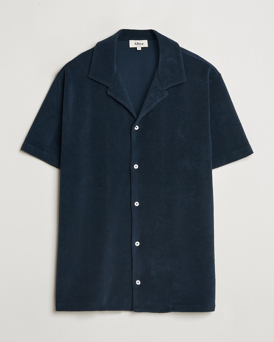 Altea Terry Bowling Shirt Navy – Blue