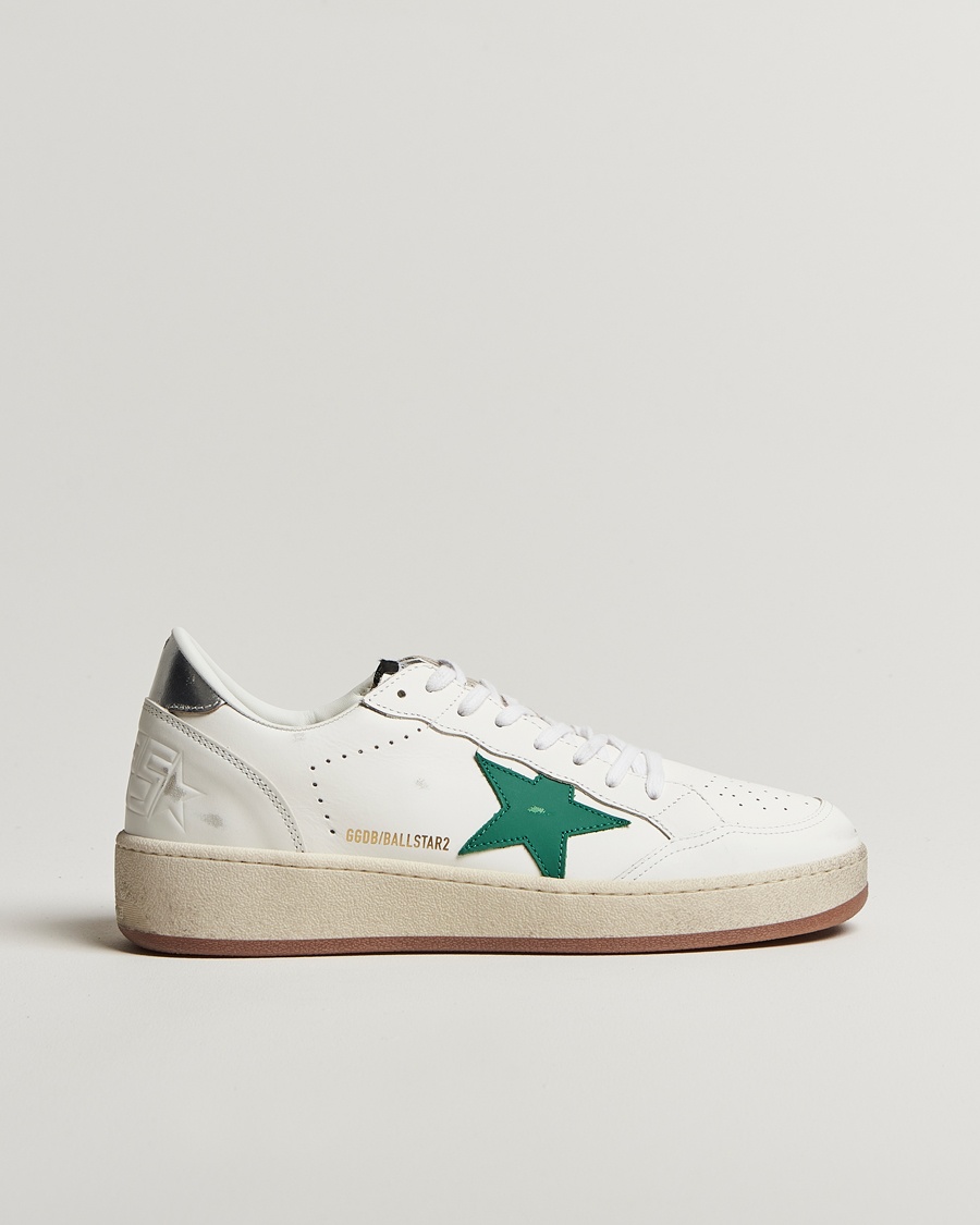 Men | White Sneakers | Golden Goose | Ball Star 2 Sneakers White/Green
