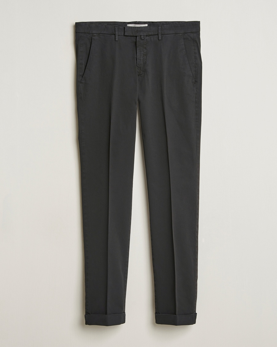 Men | Chinos | Briglia 1949 | Slim Fit Cotton Chinos Black