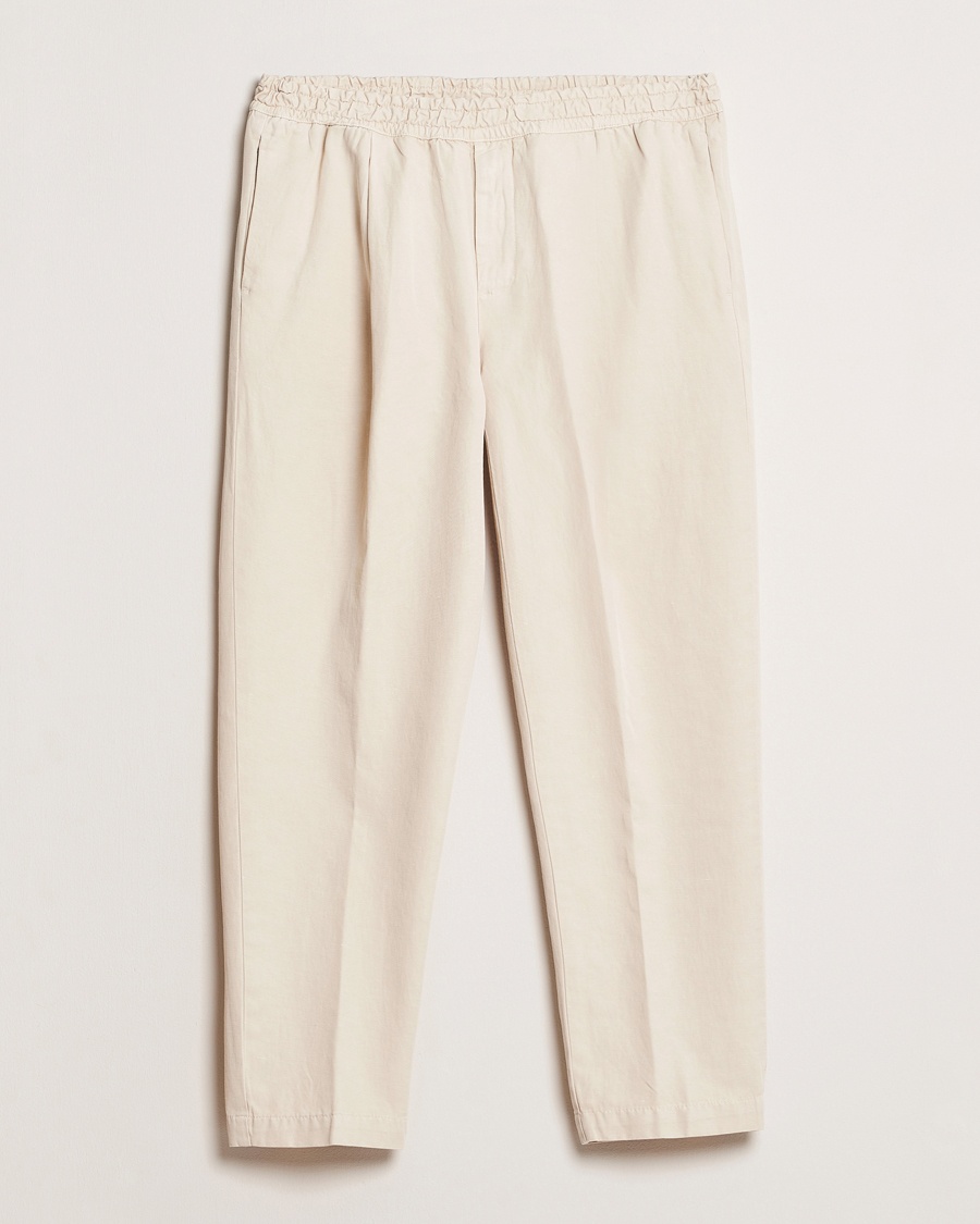 Men | Italian Department | Briglia 1949 | Cotton/Linen Drawstring Pants Cream