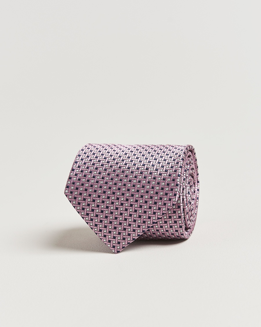 Men | Luxury Classics | Brioni | Microstructure Silk Tie Rosa