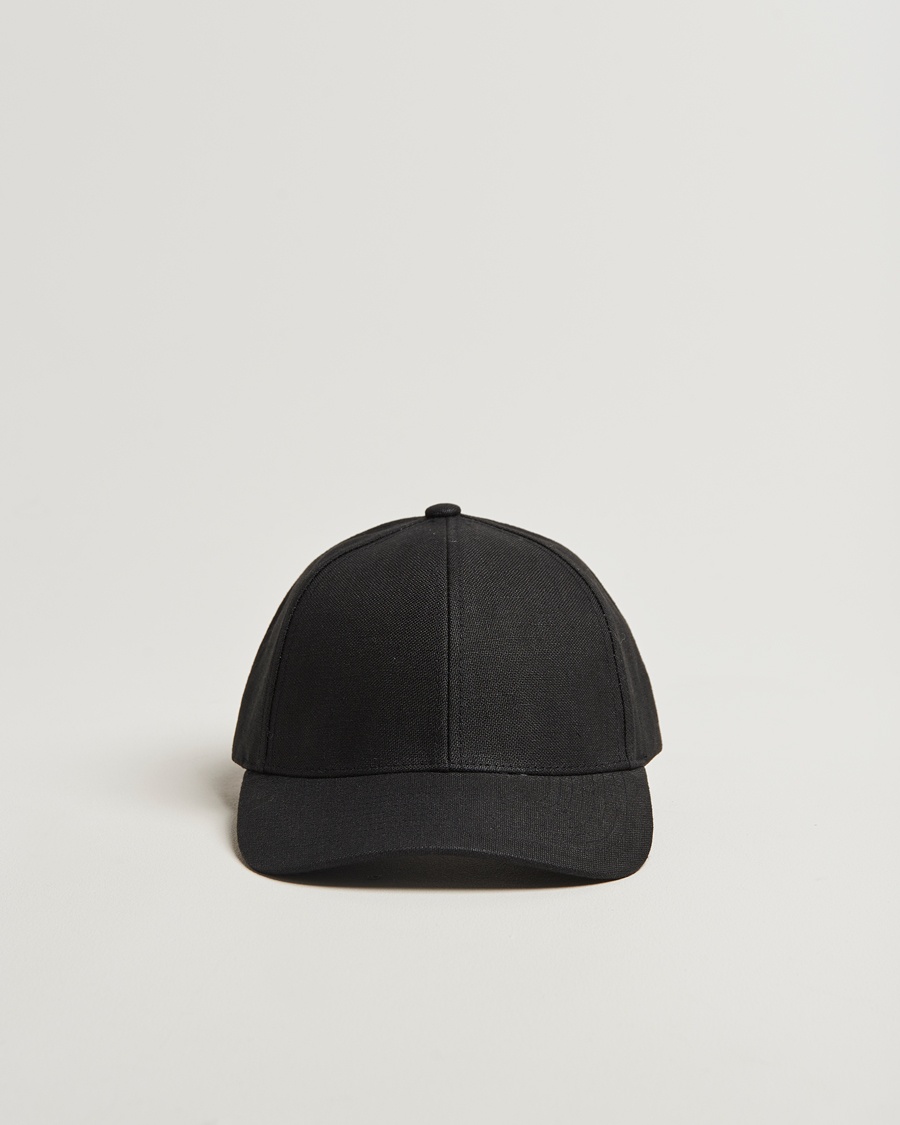 Varsity Headwear Linen Baseball Cap Licorice Black – Black