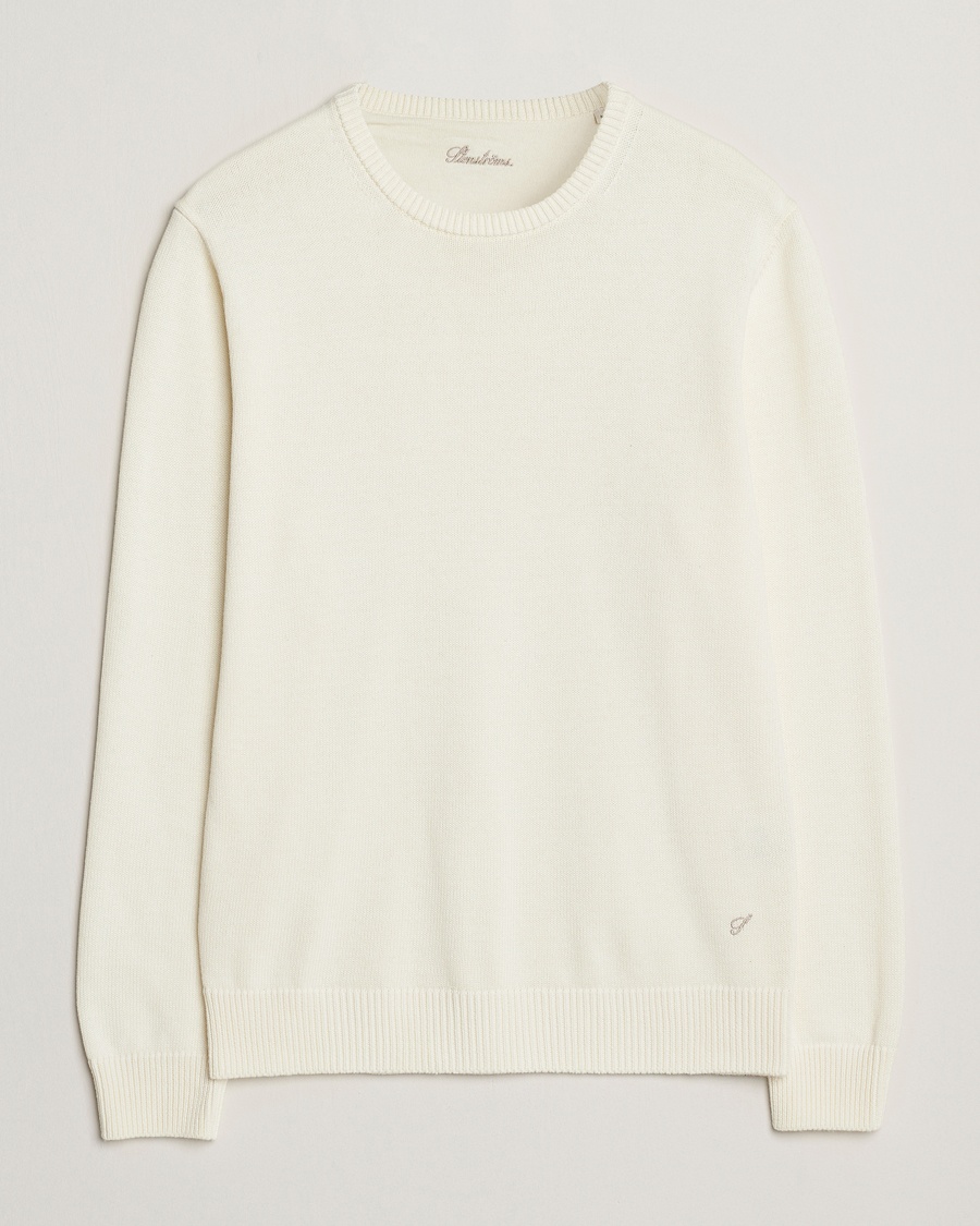 Stenströms Organic Cotton Knitted Sweater White – White