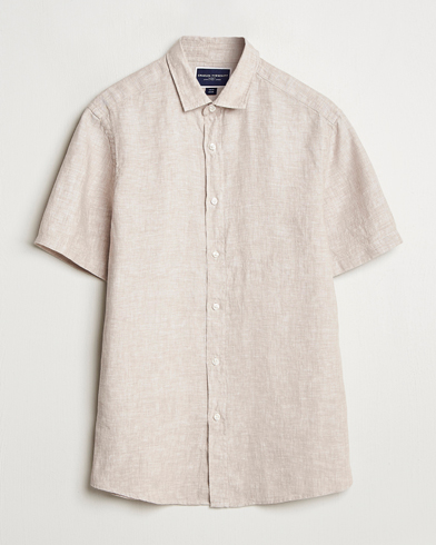Men | Charles Tyrwhitt | Charles Tyrwhitt | Pure Linen Short Sleeve Slim Fit Shirt Oatmeal