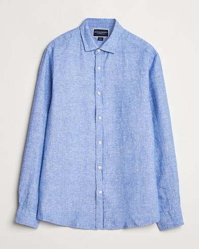 Men | Charles Tyrwhitt | Charles Tyrwhitt | Pure Linen Slim Fit Shirt Cobalt Blue