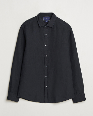 Men | Charles Tyrwhitt | Charles Tyrwhitt | Pure Linen Slim Fit Shirt Black