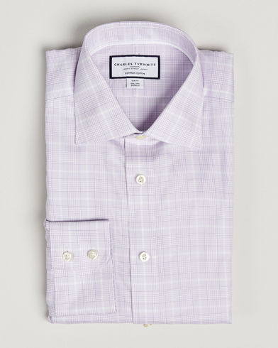 Men | Charles Tyrwhitt | Charles Tyrwhitt | Egyptian Cotton Pow Check Shirt Lavender