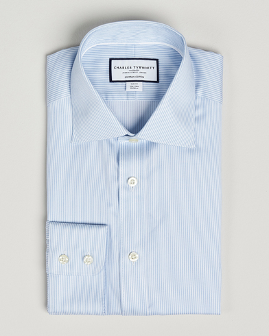 Men | Charles Tyrwhitt | Charles Tyrwhitt | Egyptian Cotton Fine Stripe Shirt Cornflower