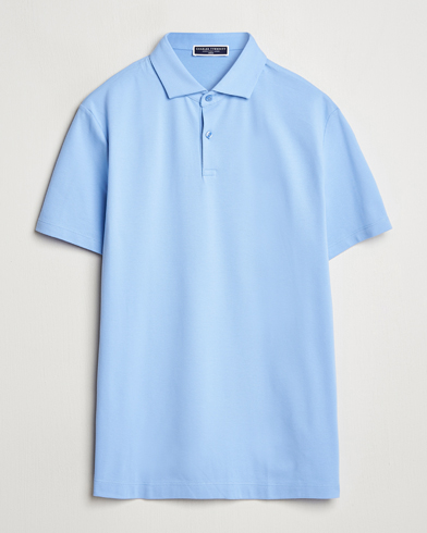 Men | Polo Shirts | Charles Tyrwhitt | Short Sleeve Cotton Pique Polo Cornflower Blue