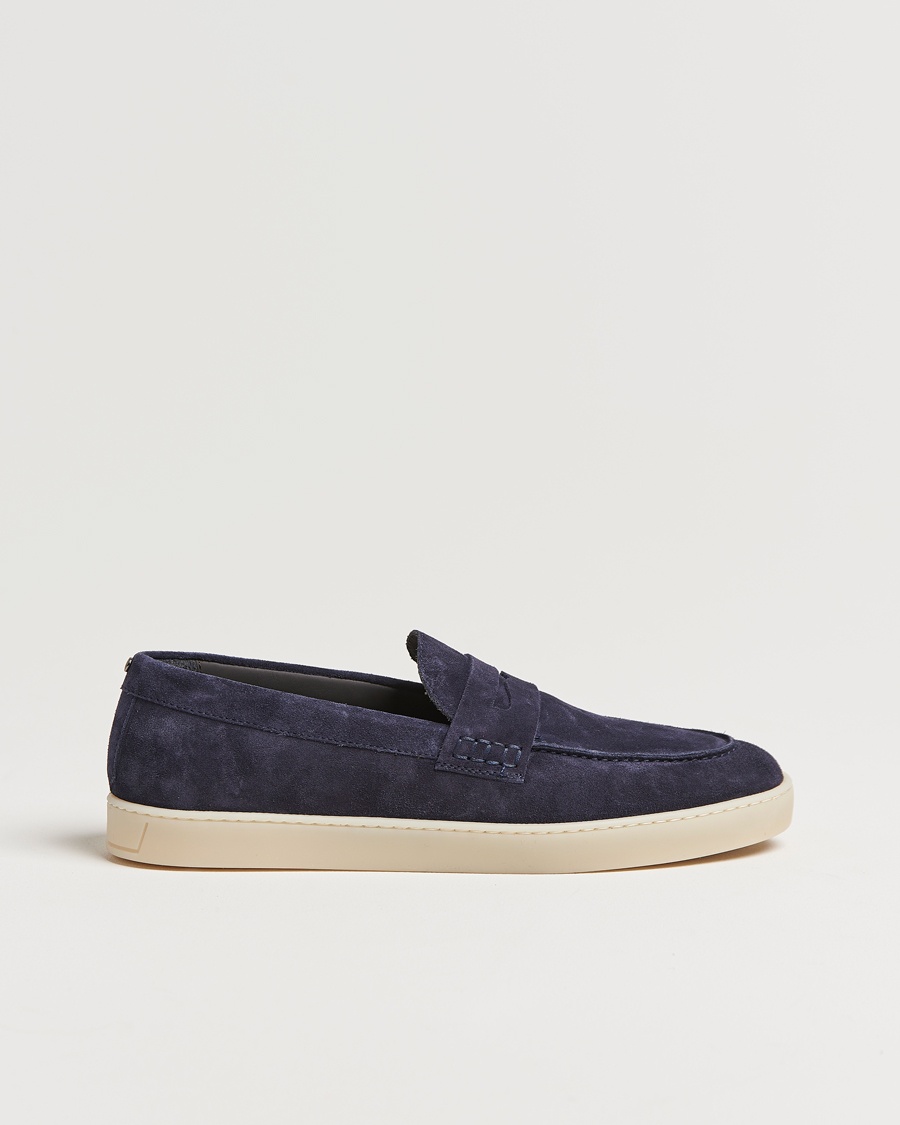 Men | Loafers | Canali | Summer Loafers Navy