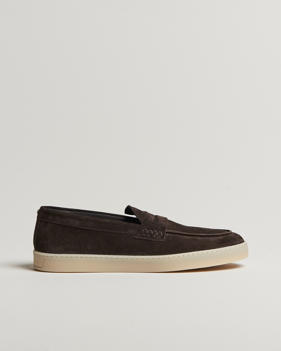 Men | Loafers | Canali | Summer Loafers Dark Brown