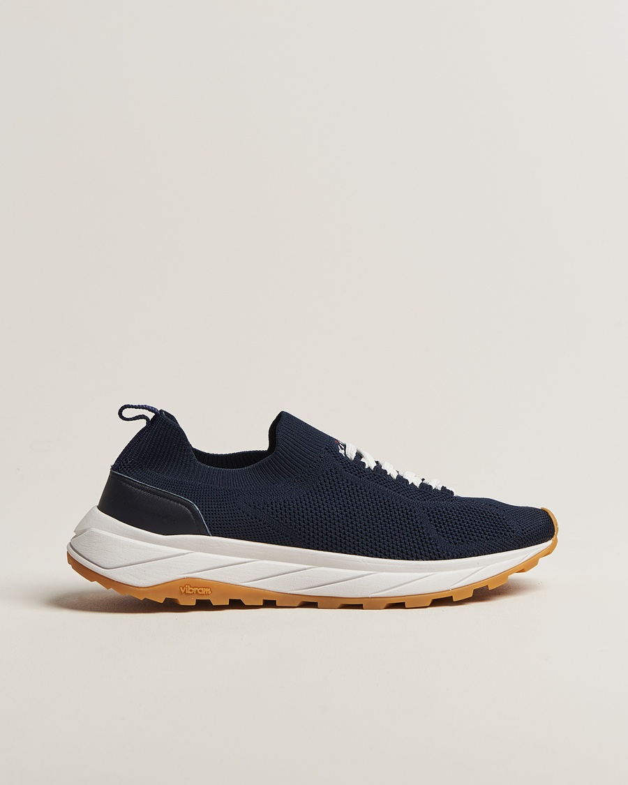Men | | Kiton | Mesh Running Sneakers Navy
