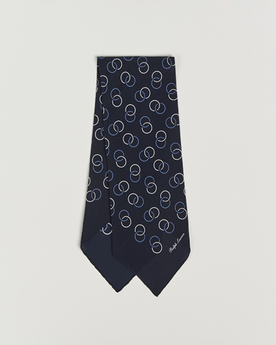 Men | Accessories | Ralph Lauren Purple Label | Linked Rings Neck Scarf Navy