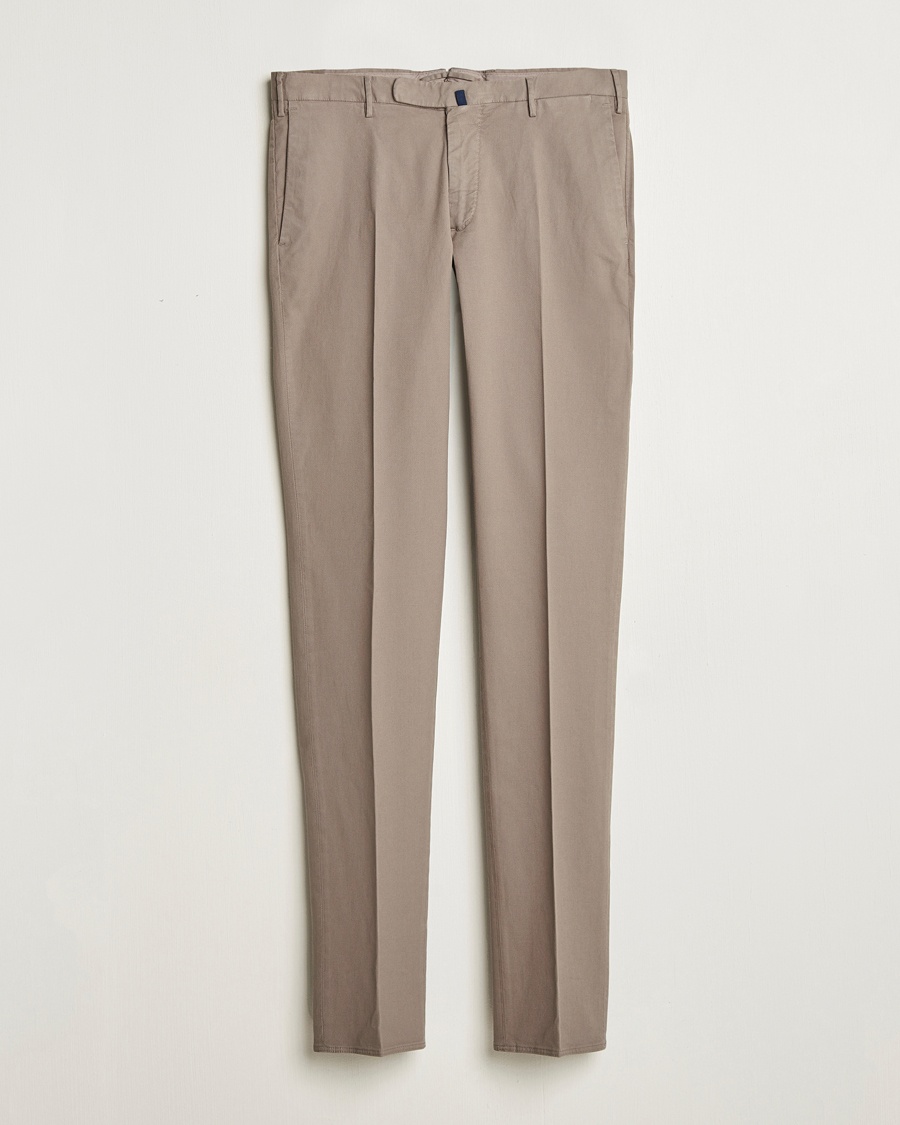Men | Clothing | Incotex | Slim Fit Micro Structure Cotton Chinos Brown