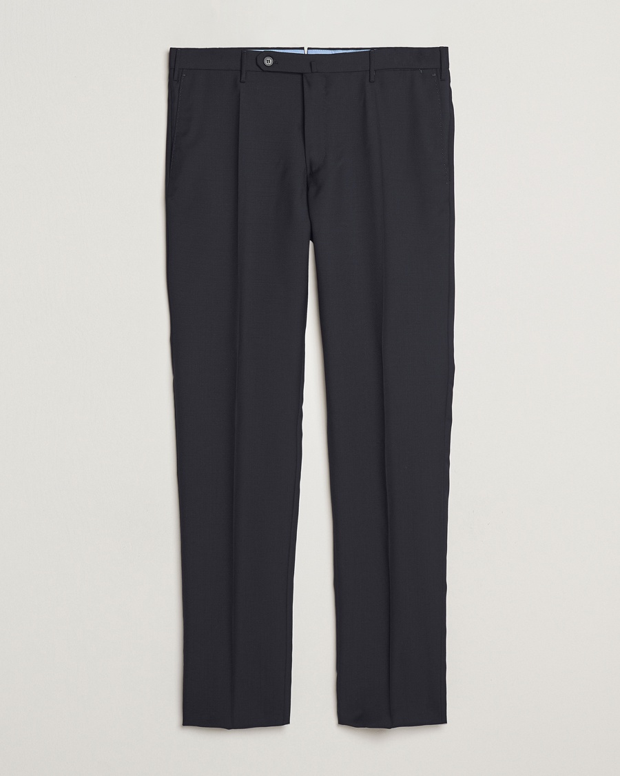 Men | Clothing | Incotex | Slim Fit Super 100s Wool Trousers Navy