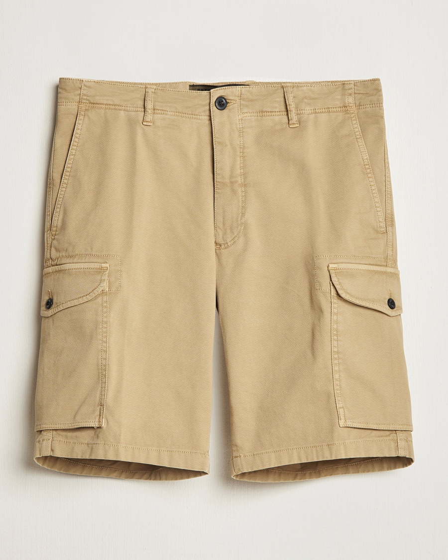 Men | Clothing | Incotex | Cotton Cargo Shorts Beige