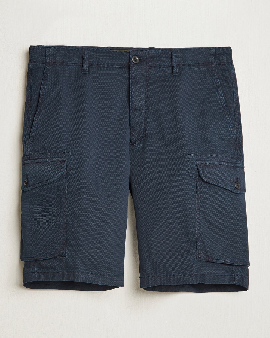 Men | Clothing | Incotex | Cotton Cargo Shorts Navy