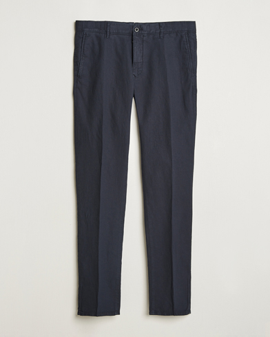 Men | Clothing | Incotex | Slim Fit Basket Weave Cotton Slacks Navy