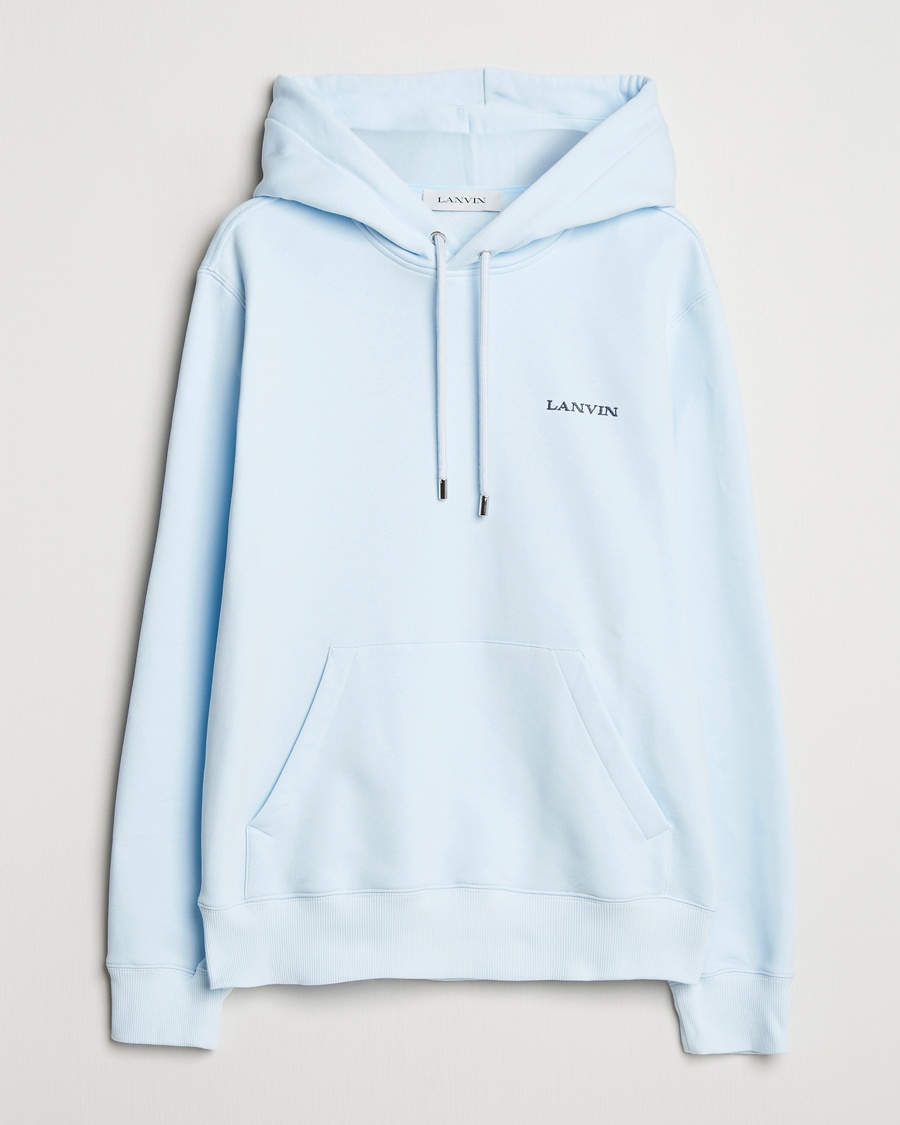 Men | Sweaters & Knitwear | Lanvin | Bouclette Logo Hoodie Chambray