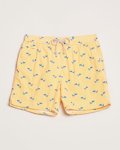 Men | Swimwear | MC2 Saint Barth | Printed Swim Shorts Yellow Malie Stripes