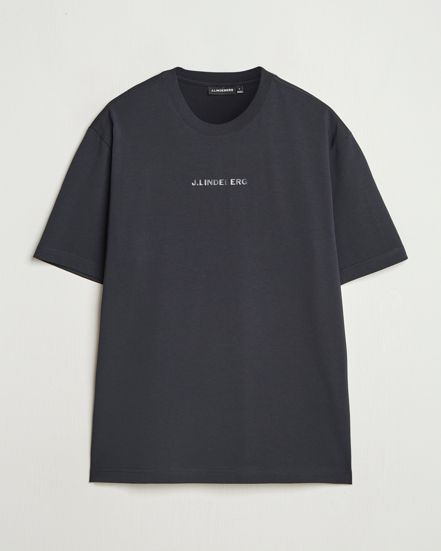 Men | Black t-shirts | J.Lindeberg | Hale Heavy Logo T-Shirt Black