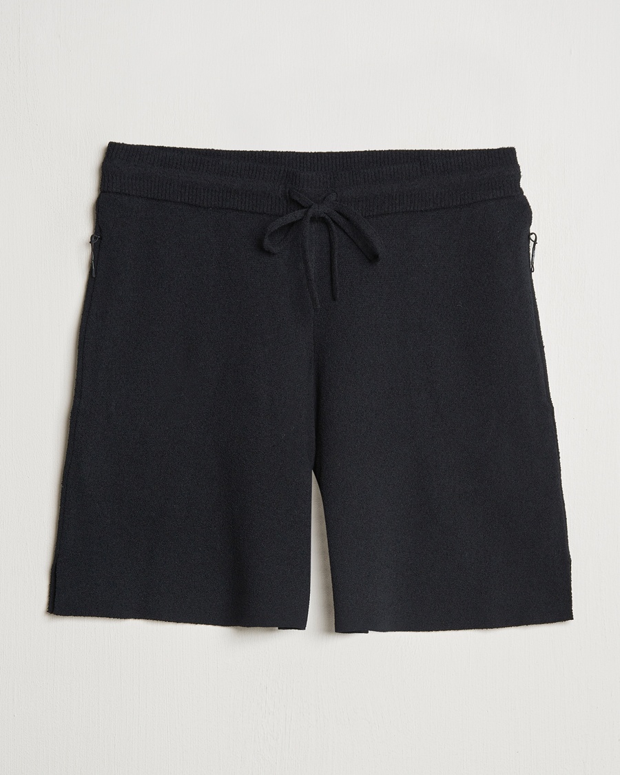 Men | Drawstring Shorts | J.Lindeberg | Simon Knitted Boucle Shorts Black