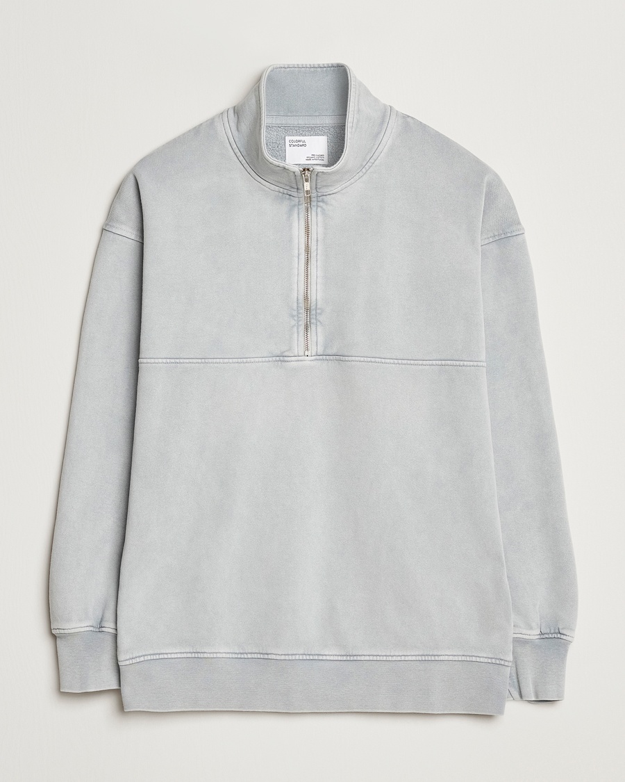 Colorful Standard Classic Organic Half-Zip Faded Grey – Grey
