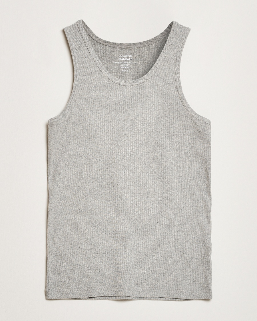 Colorful Standard Organic Rib Tank Top Heather Grey – Grey